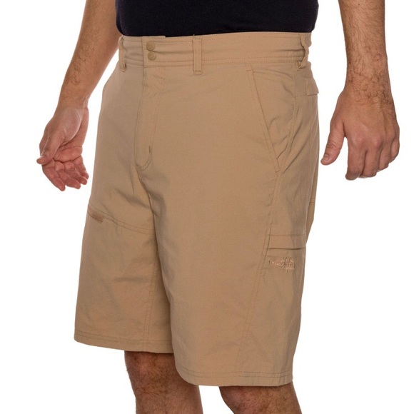 Reel Life Short Men XXL Tan Riptide 40” Waist NEW Stretch Water Resistant Pocket - Picture 2 of 5